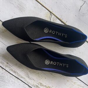 Rothy's 7.5 New Black The Point Knit Flats